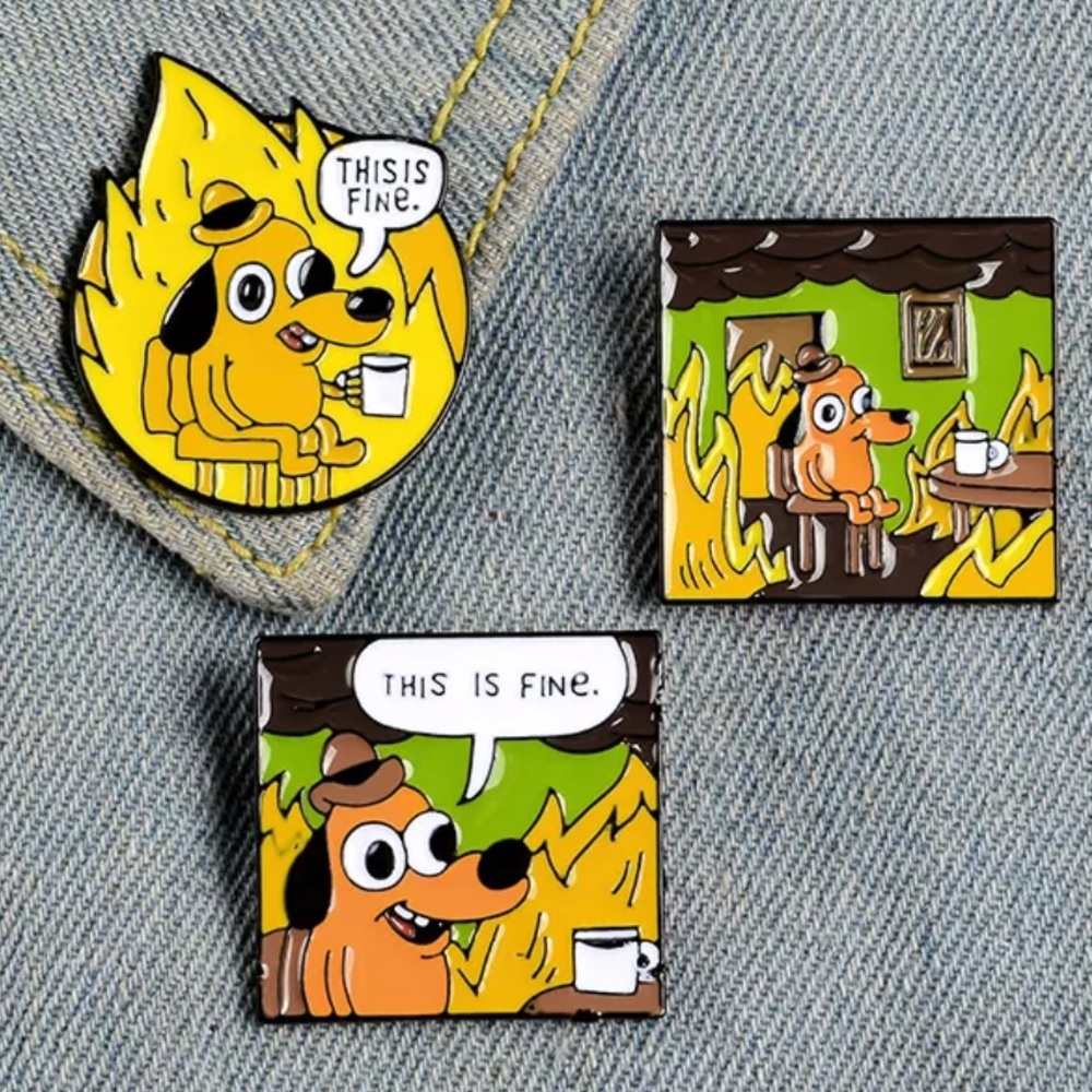 NEW Pins - “This is Fine” ☕️ 🔥